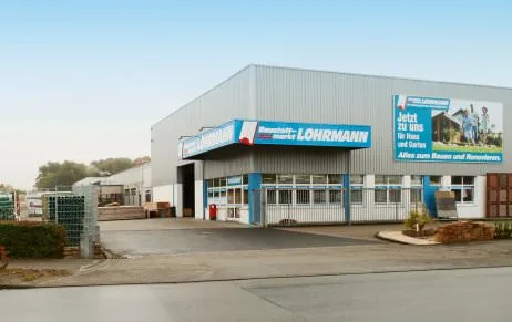Gebäude des Baustoffmarkts Lohrmann in Warendorf