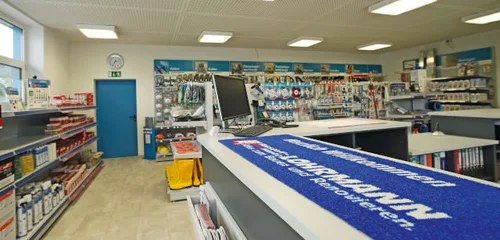 Verkaufsraum des Baustoffmarkts Lohrmann in Warendorf