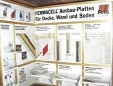 Ausstellungswand mit Fermacell Ausbauplatten für Decke, Wand und Boden